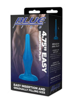 Load image into Gallery viewer, Blue Line Easy Insertion Anal Plug - Blue - 4.75in