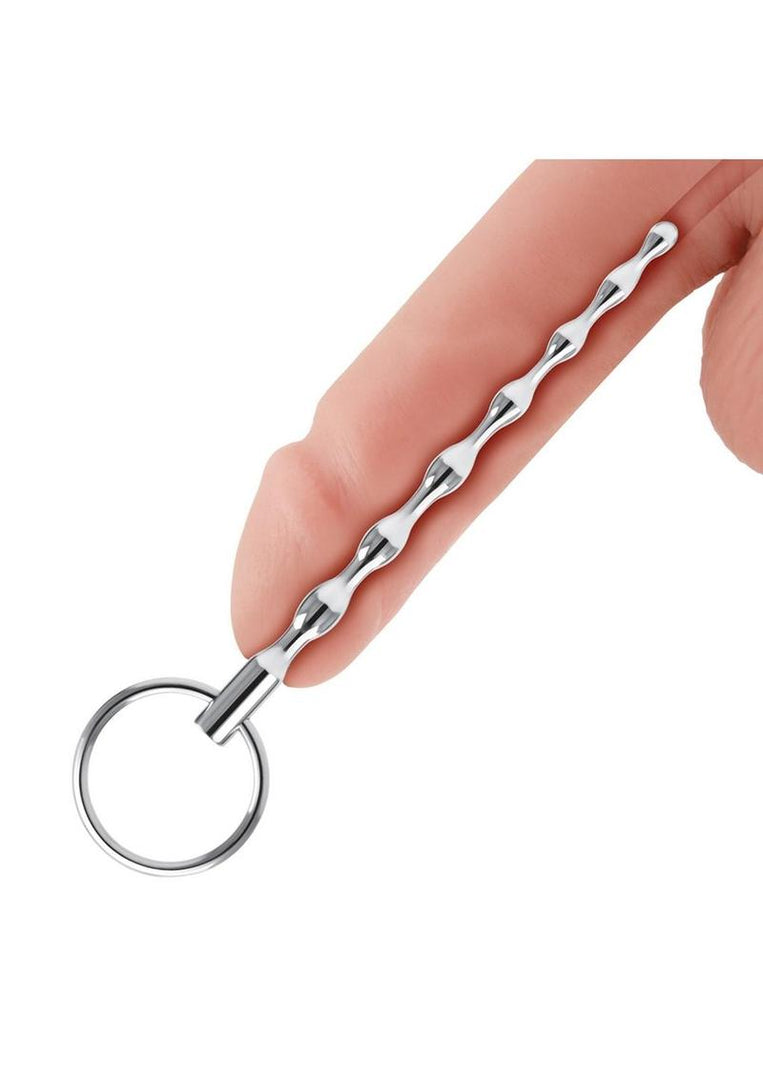 Blue Line Ribbed Urethral Sound 4.25in - Stainless Chazzy Couples Boutique Blue Line Ribbed Urethral Sound 4.25in - Stainless Chazzy Couples Boutique