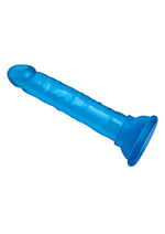 Load image into Gallery viewer, Blue Line Suction Cup Anal Dildo - Blue - 5.75in
