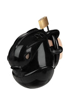 Load image into Gallery viewer, Blueline Full Restraint Silicone Cock and Balls Chastity Device 100% Coverage - Black
