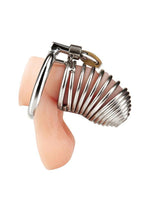 Load image into Gallery viewer, Blueline Prisoner Cock Cage - Iron - Metal
