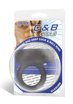 Load image into Gallery viewer, Blueline Silicone Duo Snap Cock and Ball Ring - Black
