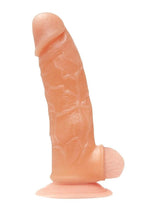 Load image into Gallery viewer, Blueline Super Real Penis Silicone Extension Sleeve with Ball Constriction Loop - Vanilla - 6.25in
