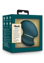 Load image into Gallery viewer, Blush Collection Raya Rechargeable Silicone Clitoral Stimulator - Dark Teal/Teal