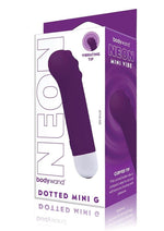 Load image into Gallery viewer, Bodywand Dotted Mini G Rechargeable Silicone Vibrator - Neon Purple/Purple