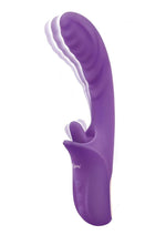 Load image into Gallery viewer, Bodywand G-Play Rechargeable Silicone Dual Stim Lick Me Out G-Spot Squirt Trainer Vibrator with Clitoral Stimulator - Purple