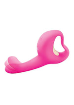 Load image into Gallery viewer, Bodywand G-Play Ultimate Ergonomic Rechargeable Silcone Come Hither Squirt Trainer with Clitoral Stimulator - Pink