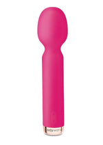 Load image into Gallery viewer, Bodywand My First Mini Wand Vibe Silicone Rechargeable Vibrator - Red/Rose
