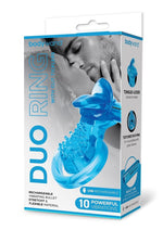 Load image into Gallery viewer, Bodywand Rechargeable Duo Ring W/ Clit Tickler - Blue

