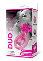 Load image into Gallery viewer, Bodywand Rechargeable Duo Ring W/ Clit Tickler - Pink
