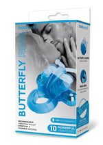 Load image into Gallery viewer, Bodywand Rechargeable Silicone Butterfly Ring - Blue