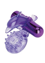 Load image into Gallery viewer, Bodywand Rechargeable Silicone Dancing Dolphin Ring - Purple