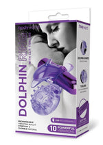 Load image into Gallery viewer, Bodywand Rechargeable Silicone Dancing Dolphin Ring - Purple
