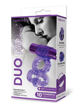 Load image into Gallery viewer, Bodywand Rechargeable Silicone Duo Ring - Purple