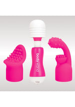 Load image into Gallery viewer, Bodywand Rechargeable Silicone Mini Wand Massager with Two Attachments - Pink
