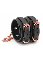 Load image into Gallery viewer, Bondage Couture Pu Leather Ankle Cuffs - Black