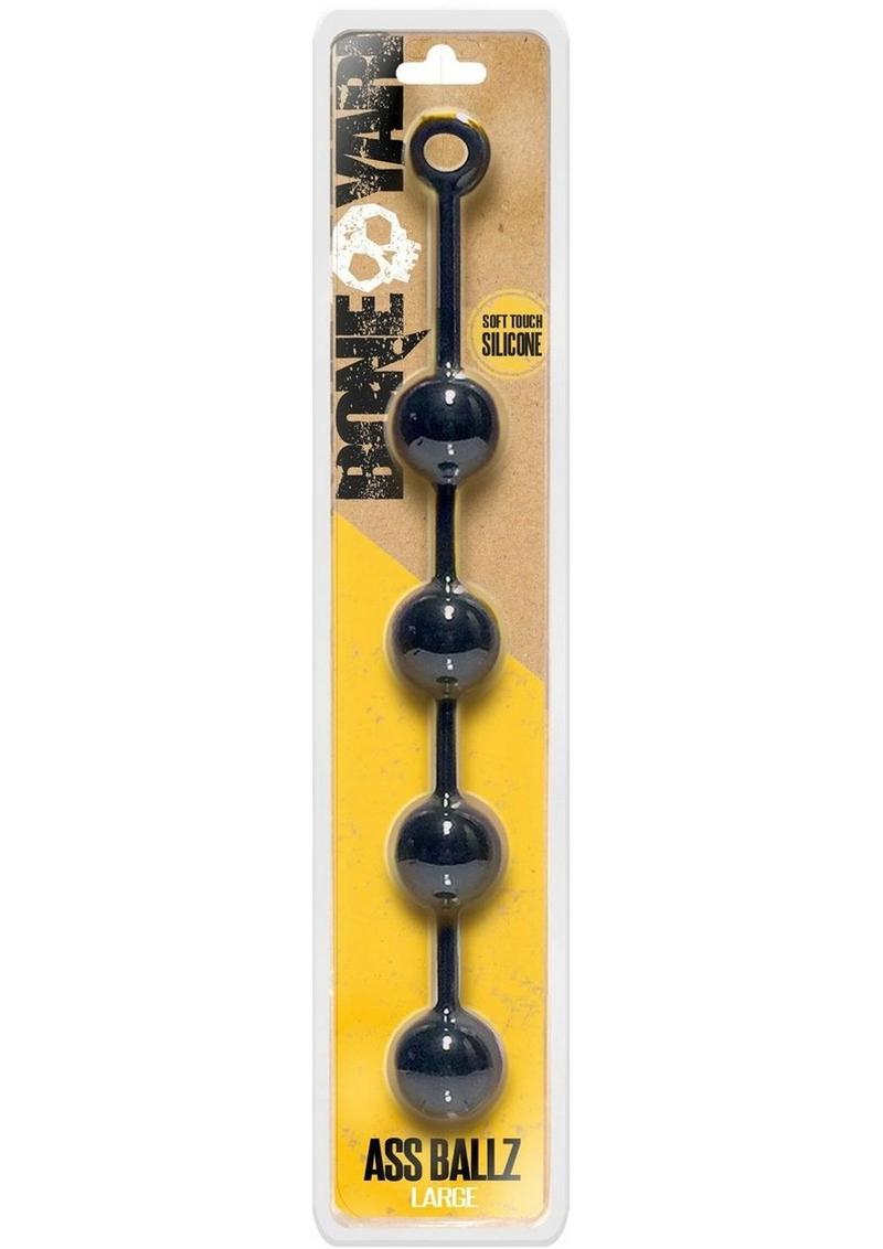 Boneyard Ass Ballz Silicone Anal Beads - Black - Large