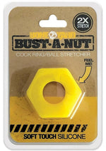 Load image into Gallery viewer, Boneyard Bust A Nut 2x Stretch Silicone Cock Ring Ball Stretcher - Yellow
