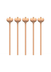 Boobylicious Boobie Party Straws - Flesh/Tan - 6 Per Pack