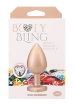 Load image into Gallery viewer, Booty Bling Heart Diamond Jeweled Wearable Metal Plug - Gold/Metal - Large
