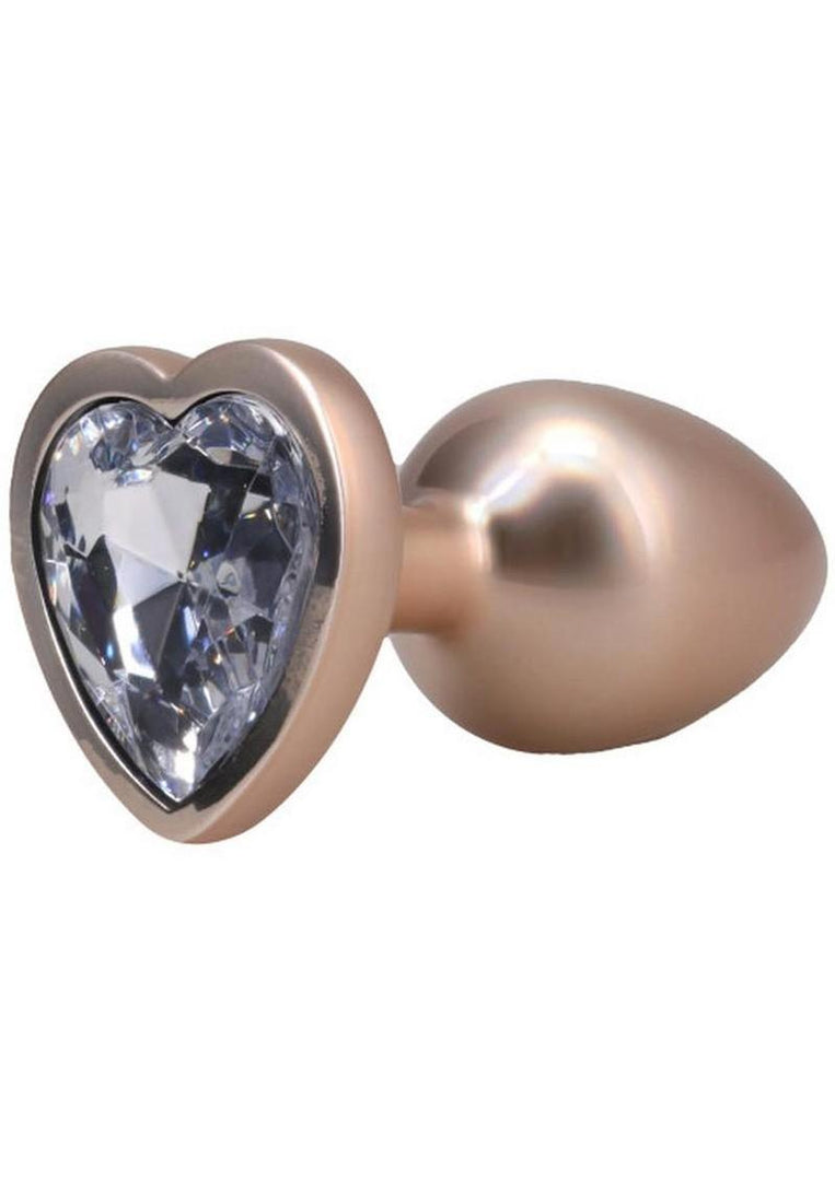 Booty Bling Heart Diamond Jeweled Wearable Metal Plug