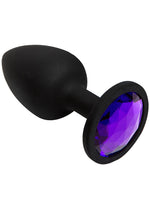 Load image into Gallery viewer, Booty Bling Jeweled Silicone Anal Plug - Purple - Small