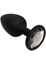 Load image into Gallery viewer, Booty Bling Jeweled Silicone Anal Plug - Silver - Small