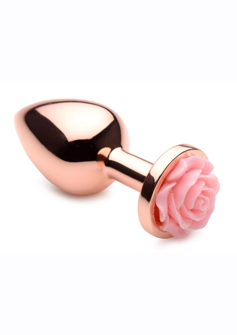 Booty Sparks Aluminum Anal Plug - Pink/Rose Gold - Medium