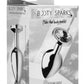 Booty Sparks Clear Gem Medium Anal Plug - Clear/Metal/Silver - Medium