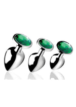 Load image into Gallery viewer, Booty Sparks Emerald Gem Anal Plug - Green - Set