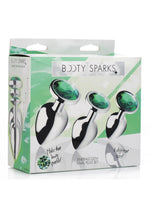 Load image into Gallery viewer, Booty Sparks Emerald Gem Anal Plug - Green - Set
