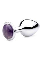 Load image into Gallery viewer, Booty Sparks Gemstones Amethyst Anal Plug - Metal/Purple - Medium