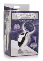 Load image into Gallery viewer, Booty Sparks Gemstones Amethyst Anal Plug - Metal/Purple - Medium