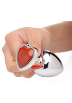 Load image into Gallery viewer, Booty Sparks Gemstones Red Jasper Heart Anal Plug