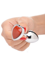 Load image into Gallery viewer, Booty Sparks Gemstones Red Jasper Heart Anal Plug