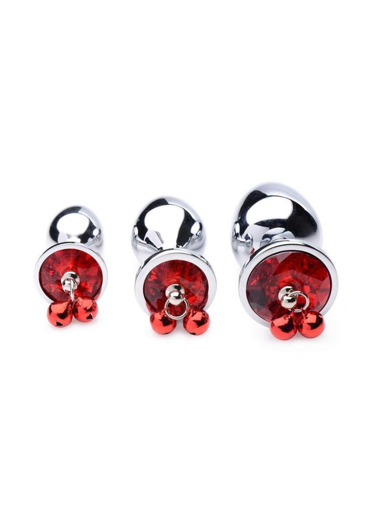 Booty Sparks Gemstones Red Jasper with Bells Anal Plug