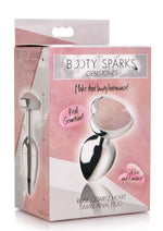 Load image into Gallery viewer, Booty Sparks Gemstones Rose Quartz Heart Anal Plug - Metal/Pink - Small