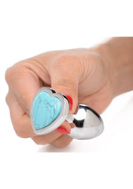 Load image into Gallery viewer, Booty Sparks Gemstones Turquoise Heart Anal Plug