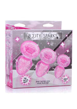 Load image into Gallery viewer, Booty Sparks Glitter Gem Anal Plug - Pink - Large/Medium/Small - 3pc/Set