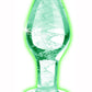 Booty Sparks Glow In The Dark Glass Anal Plug - Clear/Glow In The Dark - Medium