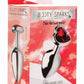 Booty Sparks Heart Gem Medium Anal Plug - Metal/Red - Small