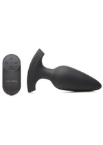 Load image into Gallery viewer, Booty Sparks Laser F... Me Rechargeable Silicone Anal Plug with Remote Control - Large - Black with Red Light - Black - Large