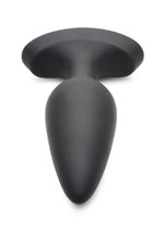 Load image into Gallery viewer, Booty Sparks Laser Heart Rechargeable Silicone Anal Plug with Remote Control - Large - Black with Red Lights - Black