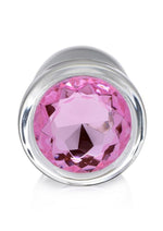 Load image into Gallery viewer, Booty Sparks Pink Gem Glass Anal Plug