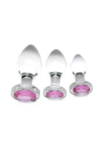 Load image into Gallery viewer, Booty Sparks Pink Gem Glass Anal Plug