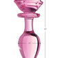 Booty Sparks Pink Rose Glass Anal Plug