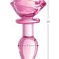 Booty Sparks Pink Rose Glass Anal Plug