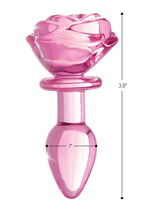 Load image into Gallery viewer, Booty Sparks Pink Rose Glass Anal Plug
