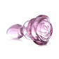 Booty Sparks Pink Rose Glass Anal Plug