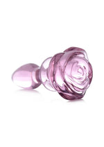 Load image into Gallery viewer, Booty Sparks Pink Rose Glass Anal Plug